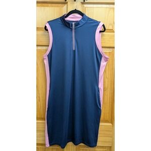 Emerald Women's 18 Size Large Dress Sheath Spandex Half Zip Sleeveless Bodycon